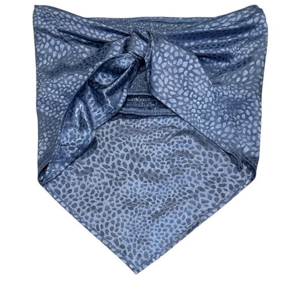 Brooklyn Karma Strapless Top, Hankerchief Y2K Top Womens Size Medium Blue - Picture 3 of 8
